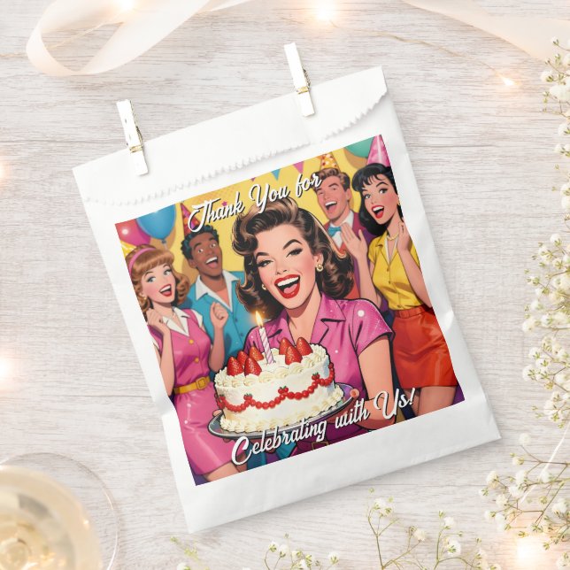 Thank You for Celebrating with Us | Retro Favour Bag (Clipped)