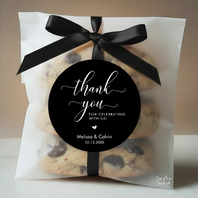 Sticker Notes Sale Thank you for celebrating with us, Wedding Classic Round Sticker | Zazzle