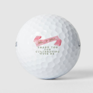 'Thank You for Celebrating With Us' Wedding Favour Golf Balls