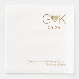 Thank you for celebrating with us. Wedding Napkin