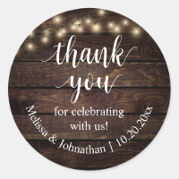Thank you for celebrating with us Wedding Sticker