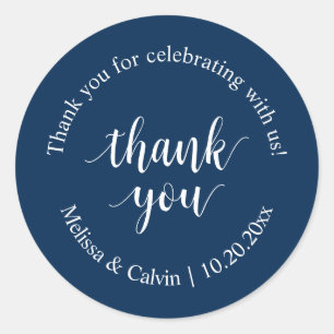 Thank you for celebrating with us Wedding Sticker