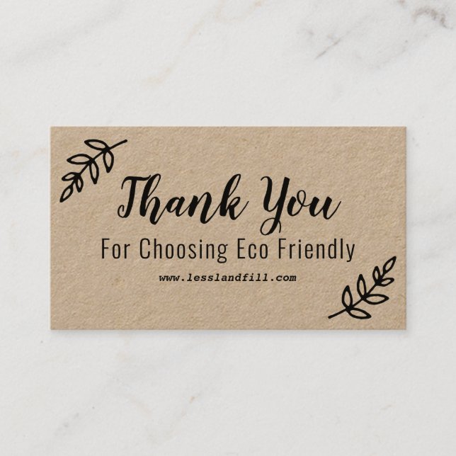 Thank You For Choosing Eco Friendly Business Card (Front)