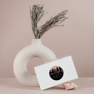 Thank You For Choosing Instagra Rose Drips Black Classic Round Sticker