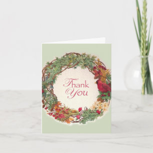THANK YOU FOR CHRISTMAS GIFT wreath Card