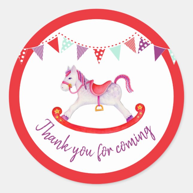 Thank you for coming baby shower stickers (Front)