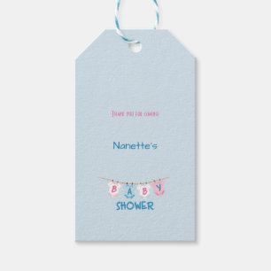 Thank You for Coming Baby Shower Wash Layette Gift Tags