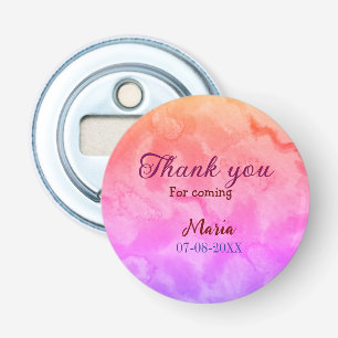 Thank you for coming birthday party add name date  bottle opener