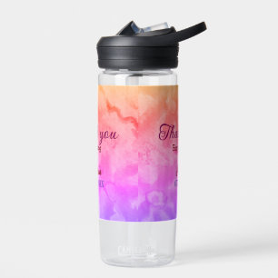 Thank you for coming birthday party add name date water bottle