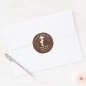 Thank You for Coming Cowgirl Western Baby Shower Classic Round Sticker (Envelope)