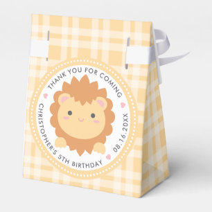 Thank You For Coming Cute Lion Kids Birthday Favour Box
