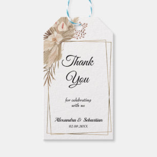 Thank you for coming eucalyptus wedding favour tag