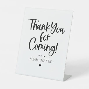 Thank You for Coming Favour Table Sign