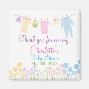 Thank You For Coming! Little Clothes Baby Shower Magnet