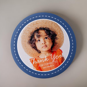 Thank You For Coming Modern Preppy Custom Photo 6 Cm Round Badge