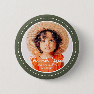 Thank You For Coming Modern Preppy Custom Photo 6 Cm Round Badge