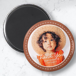 Thank You For Coming Modern Preppy Custom Photo Magnet