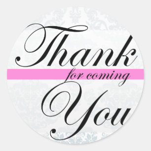Thank you for coming Pink Sticker