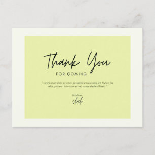  Thank you for coming  Postcard