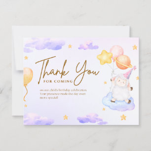 Thank you for coming postcard