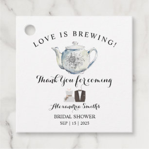 Thank You for Coming Tea Shower Favour Tags