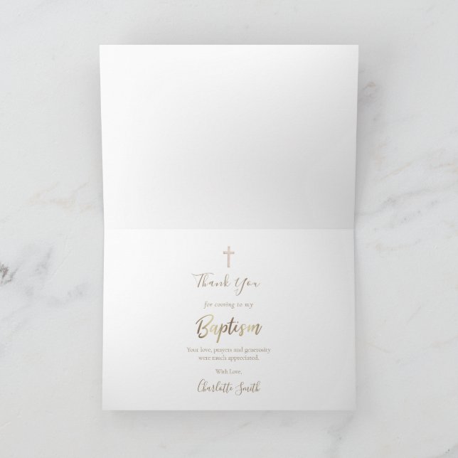 Thank you for coming to my Baptism Card (Inside)