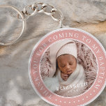 Thank You For Coming To My Baptism Modern Photo Key Ring<br><div class="desc">This simple and classic design is composed of serif typography and add a custom photo. Thank you for coming to the holy Baptism.</div>