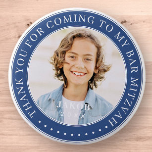 Thank You For Coming To My Bar Mitzvah Photo 6 Cm Round Badge