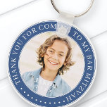 Thank You For Coming To My Bar Mitzvah Photo Key Ring<br><div class="desc">This simple and classic design is composed of serif typography and add a custom photo. Thank you for coming to Bar Mitzvah.</div>