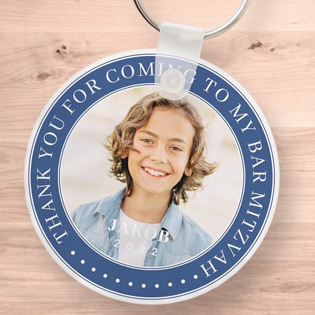 Thank You For Coming To My Bar Mitzvah Photo Key Ring (Creator Uploaded)