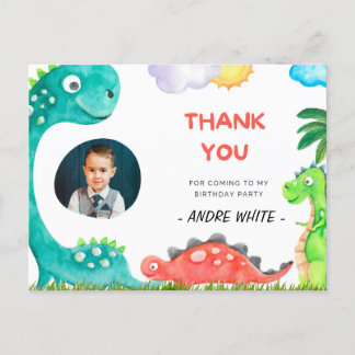 Thank you for coming to my birthday party pstcard  announcement postcard
