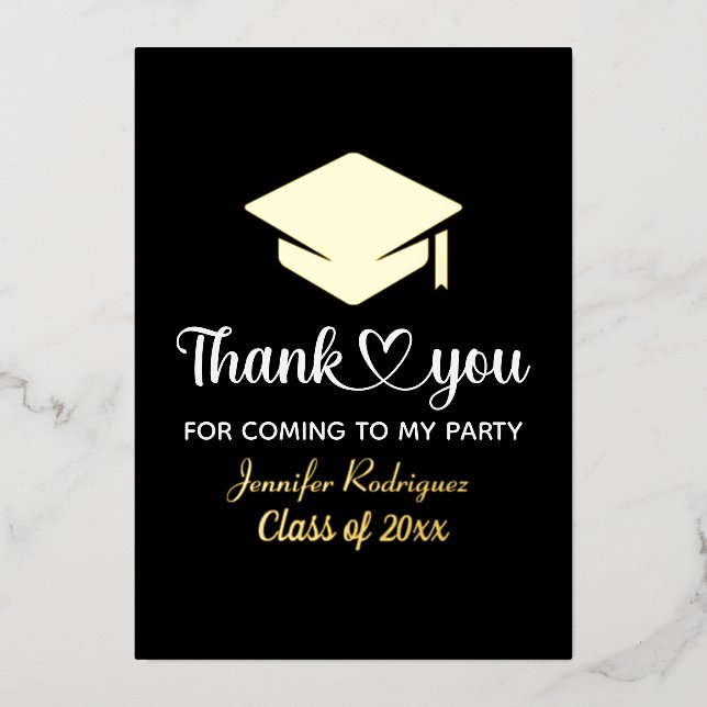 Thank You For Coming To My Party Graduation Cap (Front)