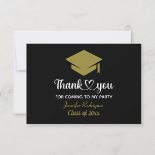 Thank You For Coming To My Party Graduation Cap Card