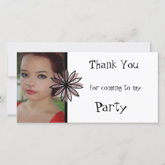 Thank You for coming to my Party Photo Card