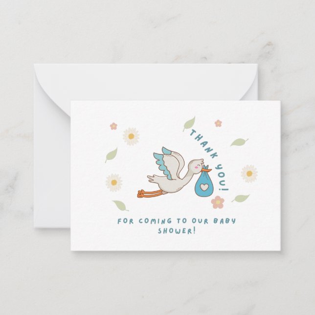 Thank You For Coming to Our Baby Shower Card (Front)