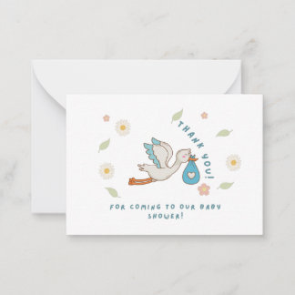 Thank You For Coming to Our Baby Shower Card