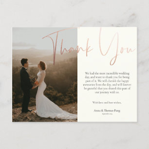 Thank You For Coming to Our Wedding Card Postcard