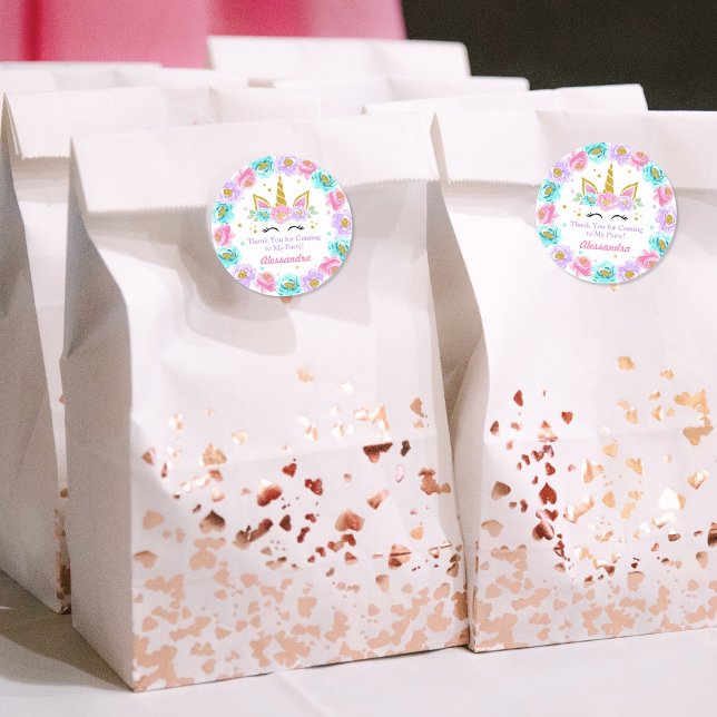 Thank You for Coming Unicorn  Classic Round Sticker (Creator Uploaded)