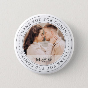 Thank You For Coming Wedding Classic Custom Photo 6 Cm Round Badge