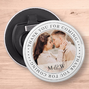 Thank You For Coming Wedding Classic Custom Photo Bottle Opener