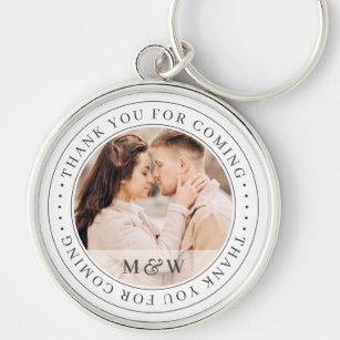 Thank You For Coming Wedding Classic Custom Photo Key Ring