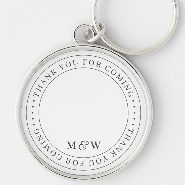 Thank You For Coming Wedding Classic Custom Photo Key Ring (Front)