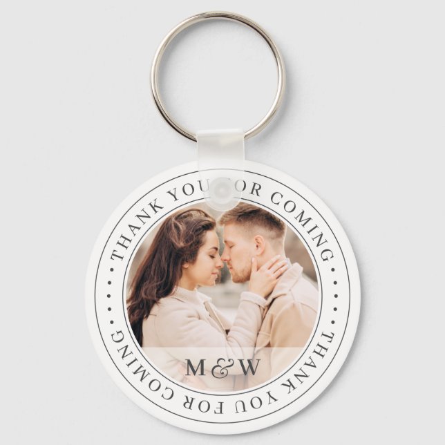 Thank You For Coming Wedding Classic Custom Photo Key Ring (Front)