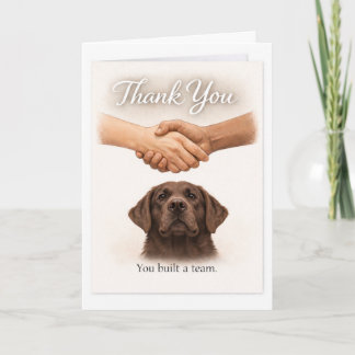 Thank You for Creating a Guide Dog Team – Card