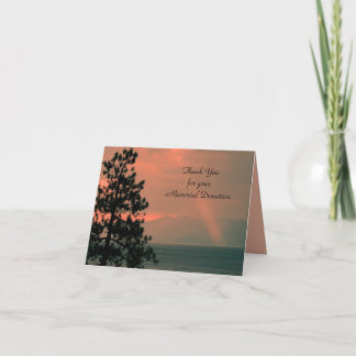 Thank You For Donation Note Card, Light Beam Card