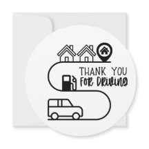 Thank You for Driving in Service Flat Card