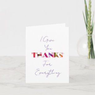 Thank You For Everything Card