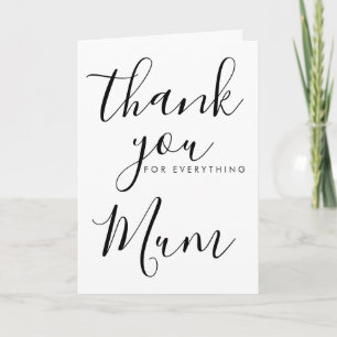 THANK YOU FOR everything editable mum card