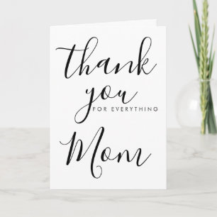 THANK YOU FOR everything editable mum  card