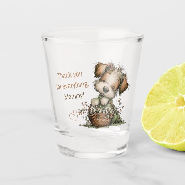 Thank you for everything, Mum! Shot Glass (Front)